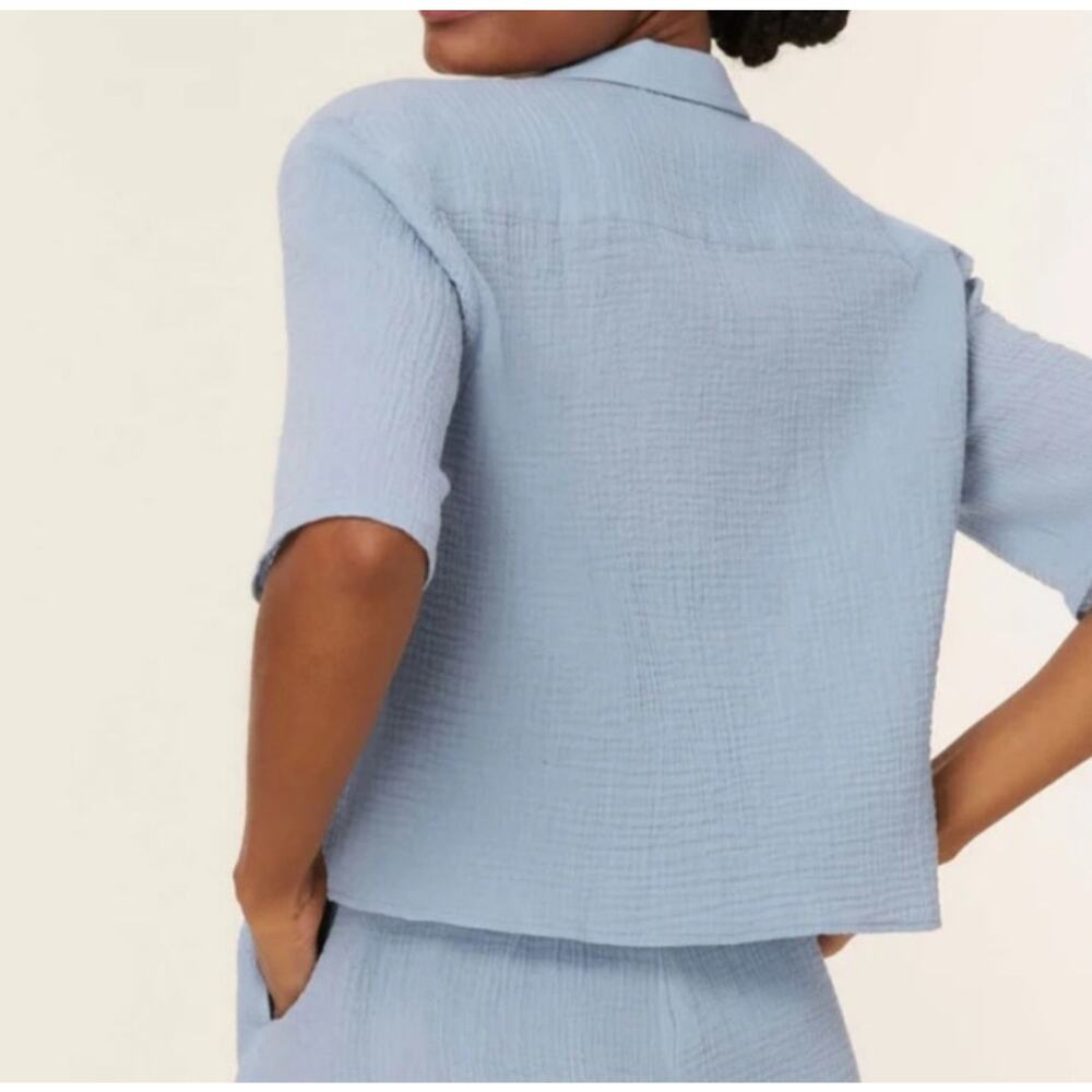 NWT Andie The Margarita Button-Up Size XL Mist Blue - Picture 4 of 7